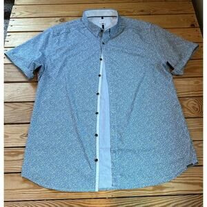 JB Holt Button Up Shirt Size XL Men’s Gray Short Sleeve Athletic Fit